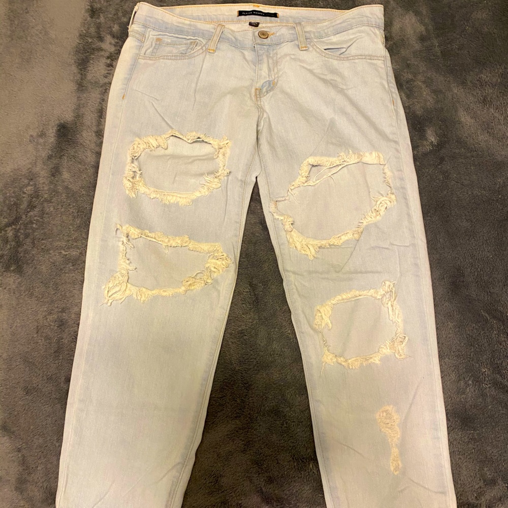 Cut ankle high rise Flying Monkey jeans